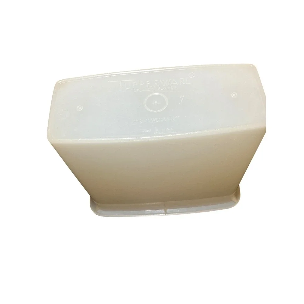 Tupperware Vintage Cereal Keeper Super Sheer White Pour Spout Lid